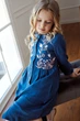 Дитяча сукня-вишиванка для дівчинки Folk Moda 152 Синій (anta-300311184) - изображение 4