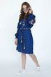 Дитяча сукня-вишиванка для дівчинки Яскраві Півники Folk Moda 128 Темно-синій (qskrav-pvniki-271811175) - изображение 3