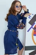Дитяча сукня-вишиванка для дівчинки Яскраві Півники Folk Moda 128 Темно-синій (qskrav-pvniki-271811175) - изображение 4