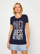 Футболка довга жіноча Guess 9716.30 M Темно-синя - зображення 1