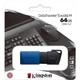 Флеш-накопитель Kingston 64GB USB 3.2 Gen 1 DataTraveler Exodi a M (Black + Blue) - 2 Pack (DTXM/64GB-2P) - изображение 4