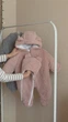 Демісезонний цільний дитячий комбінезон + шапочка, для новонароджених 3-6 місяців, Chickabiddy, Пудровий плюш Тедді, зріст до 68 см, підкладка фліс - зображення 11