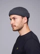 Шапка STD мини-бини с отворотом двойная вязка one size Графитовая - изображение 3