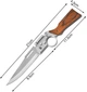 Складной нож с деревянной ручкой, подсветкой и кнопочным замком AKKnife, чехол для хранения - изображение 7