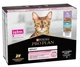 Влажный корм для кошек Purina Pro Plan Delicate Digestion кусочки в соусе с индейкой 5 х 85 г, с океанической рыбой 5 х 85 г (Мультипак) - изображение 1