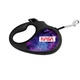 Поводок-рулетка для собак WAUDOG R-leash, рисунок "NASA21", L, до 50 кг, 5 м, светоотражающая лента черный - изображение 1