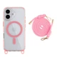 Чохол TPU+PC LanyardCase with MagSafe для iPhone 16 Колір Pink - изображение 1