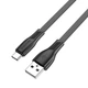 Кабель для заряджання Borofone BX85 Auspicious передачі даних USB - A to Type C 1m 3A оплетка PVC Black - зображення 2