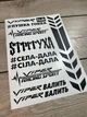 Наклейки VIPER мотопак ( на мотоцикл мопед скутер хаб hub валить стікер вайпер кросс ) Цвет Чорный МАТ - изображение 1