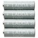 Аккумуляторные батарейки IKEA LADDA 4 шт AA (HR6) 1900 mAh 1.2V Ni-MH многоразовые аккумуляторы набор ИКЕА ЛАДДА 005.098.14 - изображение 1