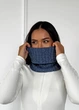 Жіночий зимовий бафф снуд в’язаний Classic Knit INNOE 950642-1 Блакитний - изображение 6