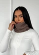 Жіночий зимовий бафф снуд в’язаний Classic Knit INNOE 950642-1 Капучино - изображение 8