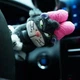 Мягкая игрушка-декор в машину на указатель поворота котик с розовым бантом (TA0153_2) - изображение 3