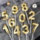 Свеча для торта Цифра 0 золотистая 5 см (863200) - изображение 4