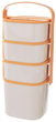 Набір харчових контейнерів Orion пластиковий 4-рівневий Помаранчевий 4 шт (8592381151096) - зображення 2
