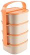 Набір харчових контейнерів Orion пластиковий 4-рівневий Помаранчевий 4 x 1.15 л (8592381145309) - зображення 3