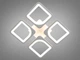 Потолочная светодиодная люстра 60W с пультом Diasha с квадратным корпусом из акрила и металла 3200K-6000K белого цвета IP20 - изображение 2