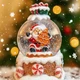 Декоративный новогодний LED фонарь "Шар на санях" праздничный домик со снеговиком подсветка эффект конфетти (AA0258) - изображение 2
