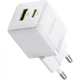 Зарядное устройство Baseus 1xUSB-C 30W + 1xUSB white (P1011160A213-00) (323100) - изображение 1