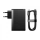Зарядное устройство Baseus 2xUSB-C 140W + 1xUSB GaN + cable USB-C to USB-C black (CCGP100201) (323052) - изображение 4