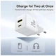 Зарядное устройство Baseus 1xUSB-C 20W + 1xUSB white + cable USB-C to USB-C 60W 1.0m (P10111608213-01) (323086) - изображение 7