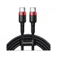 Дата USB-C кабель USB-C 2.0m PD2.0 100W (20V/5A) red+black Baseus (CATKLF-AL91) (323854) - зображення 1