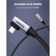 Дата USB 3.0 AM до USB-C 1.0m 60W US385 90° Black Ugreen (20299) (321800) - зображення 3