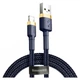 Дата кабелю USB 2.0 AM to Lightning 1.0m 2.4A Cafule Blue-Gold Baseus (CALKLF-BV3) (321826) - зображення 1