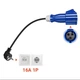 Перехідник силовий CEE 32A на євро розетка 220V 16A Bodasan з кришкою для зарядки авто та побутових приладів (06EU) - зображення 2
