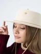 Шляпа фетровая канотье с цепью D.Hats бежевая - изображение 5