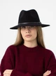 Шерстяная шляпа федора с ремешком D.Hats цвет черный - изображение 4