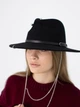Шляпа федора из шерсти D.Hats с цепью цвет черный - изображение 2