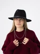 Шляпа федора из шерсти D.Hats с цепью цвет черный - изображение 3