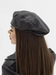 Кепи хулиганка с экокожи D.Hats черного цвета - изображение 1