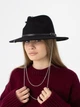 Шляпа федора из шерсти D.Hats с цепью цвет черный - изображение 5