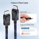 Кабель Cable Matters Displayport v1.4 [VESA Certified] 8K@60Hz, 4K@240Hz, 32.4Gbps, 1.8м black (102045-1.8m-B) - изображение 6