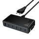 Багатопортовий зарядний адаптер HOCO C151A 50W з 7 портами (6×USB-C + USB-A), кабель 1.5 м, чорний (24366) - зображення 1