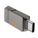 Флеш-накопитель HOCO UD14 Grey 128GB USB-A USB-C USB 2.0 OTG для смартфона ноутбука ПК металлический корпус (17541) - изображение 2
