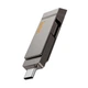 Флеш-накопитель HOCO UD15 Grey 128GB USB-A USB-C USB 2.0 OTG для смартфона ноутбука ПК металлический корпус (17545) - изображение 2
