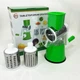 Овощерезка мультислайсер Tabletop Drum Grater Kitchen Master Терка для овощей и фруктов 3 насадки. Цвет: зеленый - изображение 10