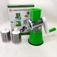 Овощерезка мультислайсер Tabletop Drum Grater Kitchen Master Терка для овощей и фруктов 3 насадки. Цвет: зеленый - изображение 11