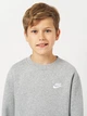 Детский теплый свитшот на флисе для мальчика Nike K Nsw Club Flc Crew Ls Lbr FD3006-063 S 128-137 см Dk Grey Heather/White (196607241189) - изображение 4