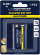 Bateria alkaliczna Esperanza 6LR61 1 szt (5901299958032) - obraz 2