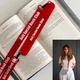 Закладка для книги з ремінцем "Anti social bookmark" червона BB-06 - зображення 1