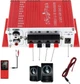 Усилитель с RCA-входами – стерео Hi-Fi звук, питание от USB, для домашнего кинотеатра, автомобиля, ПК Red - изображение 2