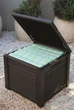 Стол-сундук PROSPERPLAST CUBE RATTAN 208 л, коричневый - изображение 3