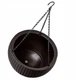 Горшок для растений Keter Rattan hanging sphere с цепками подвесной, темно-коричневый, 8,6 л - изображение 2