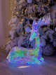 Новогоднее украшение MIS LT Олень лежачий голографический с LED-подсветкой - изображение 2