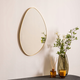 Lustro wiszące Atmosphera ROMAN asymetryczne MDF 40 x 60 cm Złote (3560232962011) - obraz 4