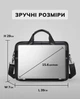 Сумка мужская кожаная на плече для ноутбука 39x29x7 / портфель для стильного мужчины, черный - изображение 3